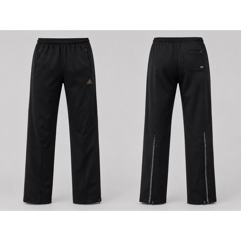 Adidas Track Pants Mens M Black Zip Leg Soccer